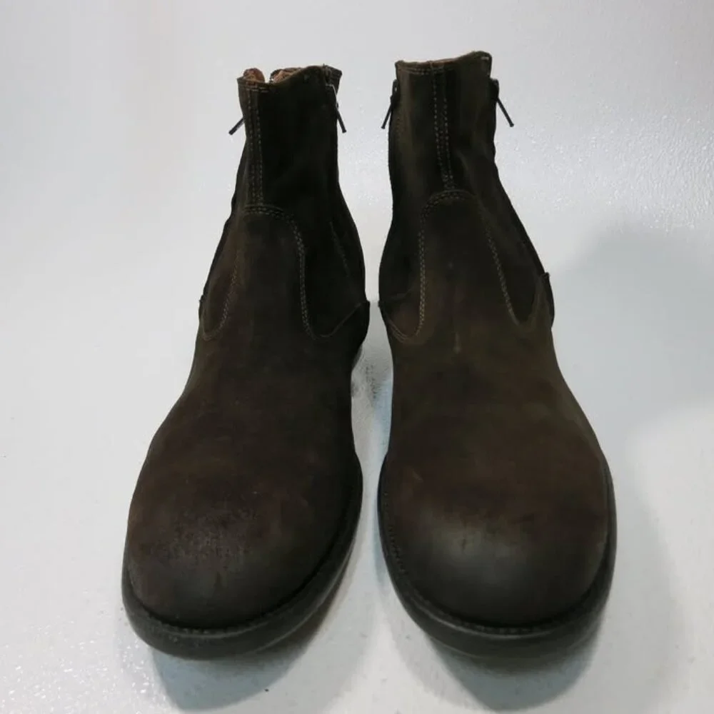 Johnston & Murphy Suede Leather Dual Zipper Boots Men's Footwear Shoes Sz 12